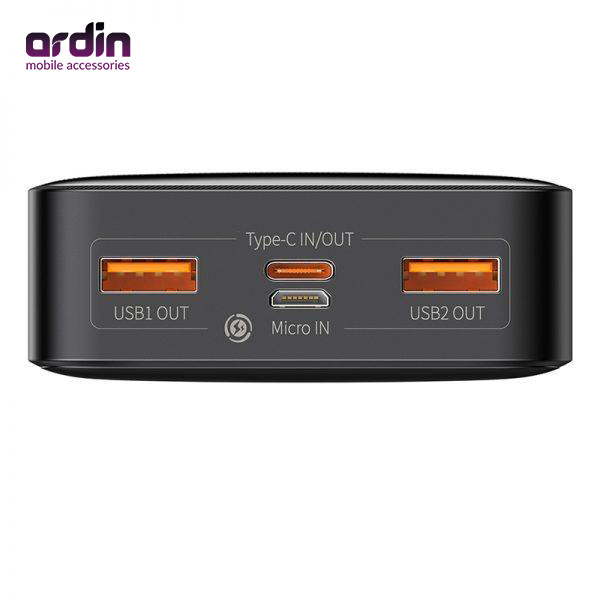 شارژر همراه باسئوس مدل PPDML-J01 ظرفیت 20000 میلی آمپر ساعت - 15 وات