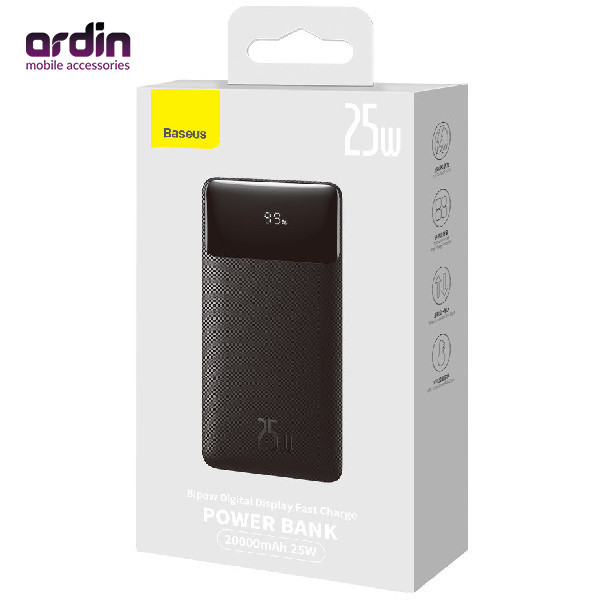 شارژر همراه باسئوس مدل Bipow Digital Display 25W PPBD020301 ظرفیت 20000 میلی آمپر ساعت