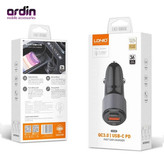 شارژر فندکی الدینیو مدل C510Q به همراه کابل تبدیل usb-C