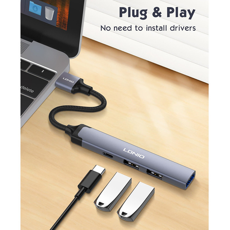 هاب 4 پورت USB-A الدینیو LDNIO مدل DS-44C
