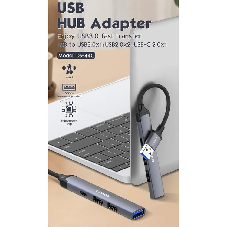 هاب 4 پورت USB-A الدینیو LDNIO مدل DS-44C