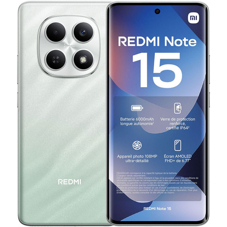 گوشی موبایل شیائومی مدل Redmi Note 15 4G دو سیم کارت ظرفیت 256 گیگابایت و رم 8 گیگابایت-گلوبال
